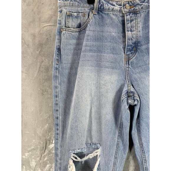 And Now This Women's Pryer Distressed Raw-Hem Denim Jeans SZ 31 - Picture 3 of 12